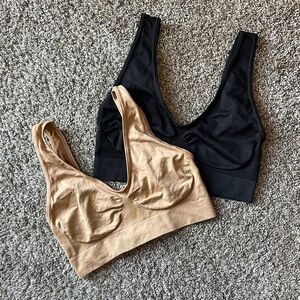 Rhonda Shear Classic Black and Tan Bra Set of 2